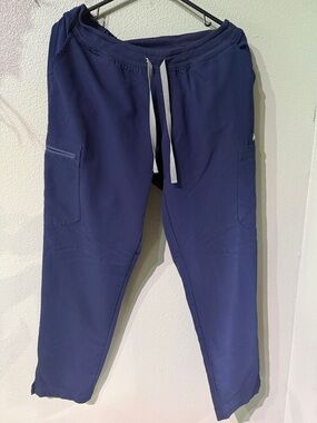 Figs Navy Blue Women's Cargo Maternity Scrub pants M/T Navy color